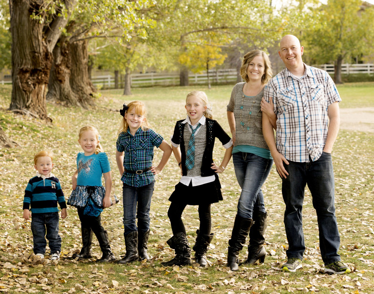 Utah Family of six Photos fall redheads