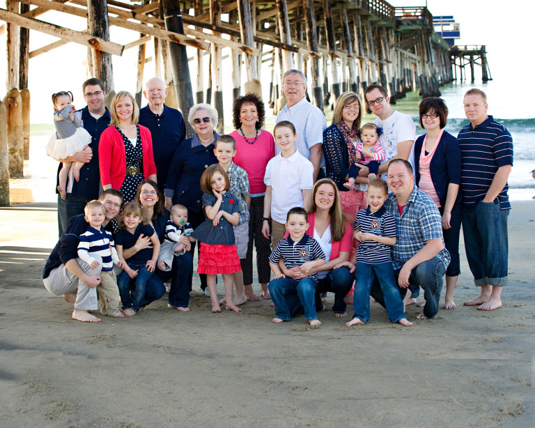 California Family Photos beach pier sand waves