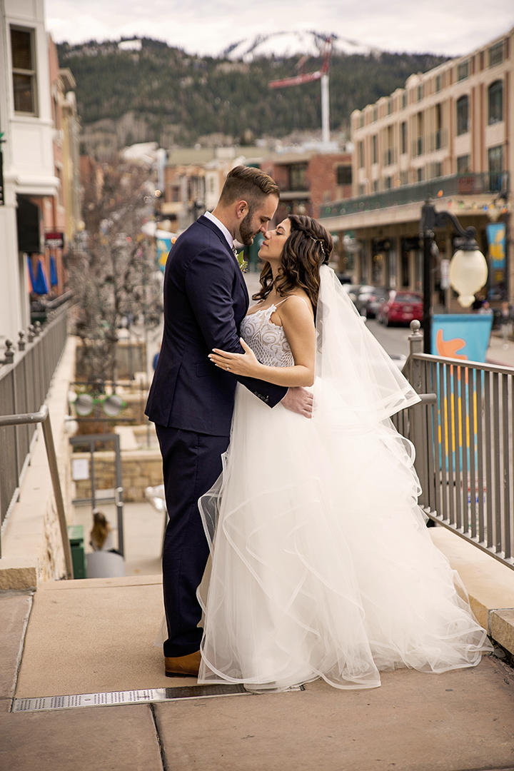Wedding Picture on Park City Main Street